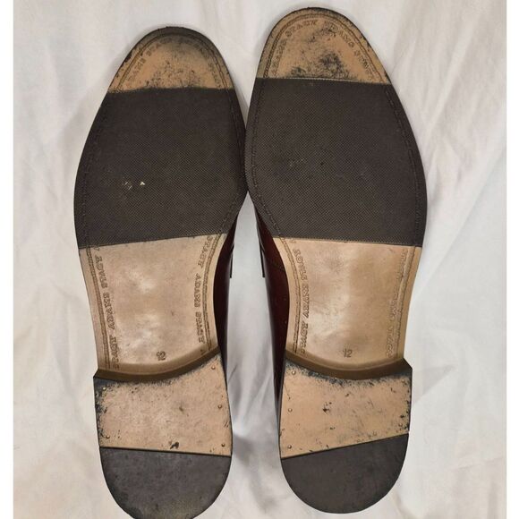 Stacy Adams Brown Leather Tassel Loafers Size 12 Classic Dress Shoes - Picture 4 of 7